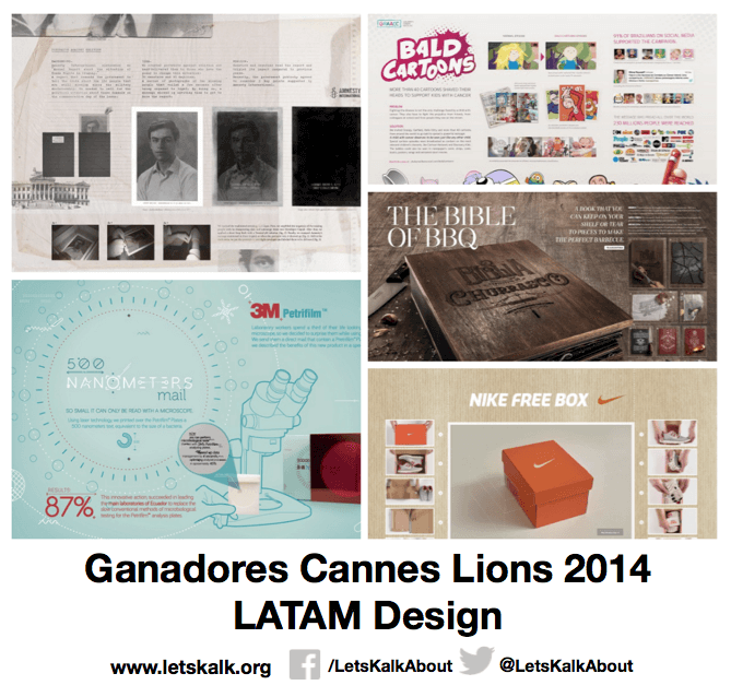 Lista de algunos ganadores América latina categoría: Design Cannes Lions 2014